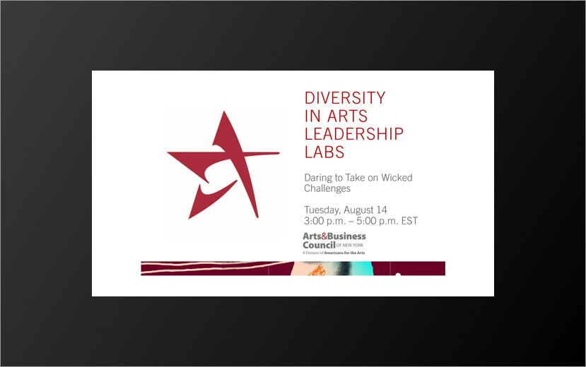 Diversity in the arts leadership labs